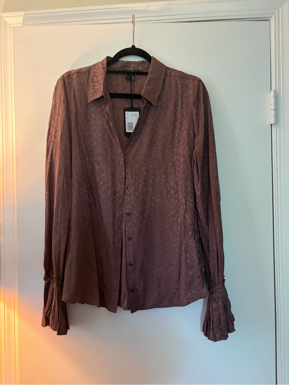 PAIGE Mauve Button-Down Blouse